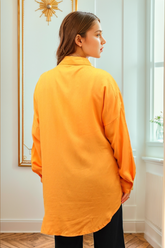 Embroidered Design Button Placket Turkish Imported Top